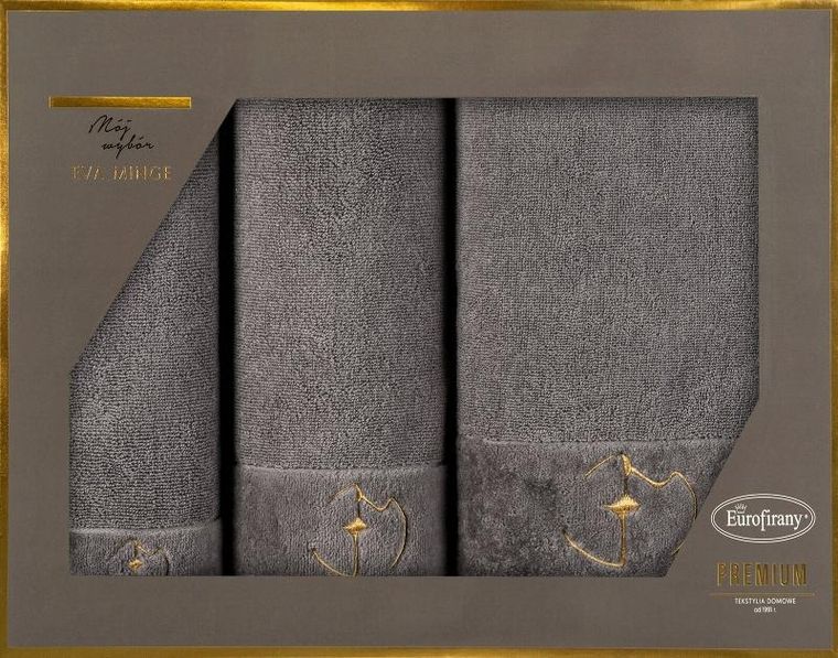 Eurofirany, komplet ręczników Gaja, szary