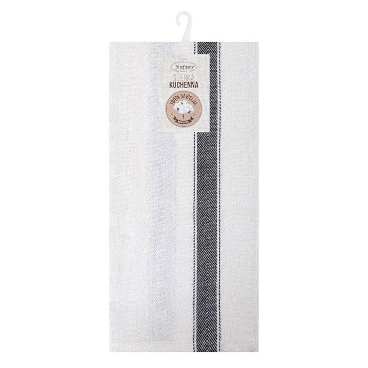 Eurofirany, komplet ręczników kuchennych, 2 szt., Sofia, 50-70 cm, stalowy