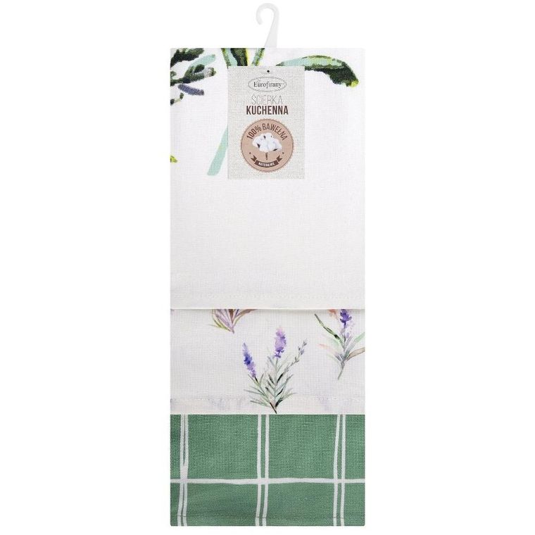 Eurofirany, komplet ręczników kuchennych, Lavender, 50-75 cm, naturalny
