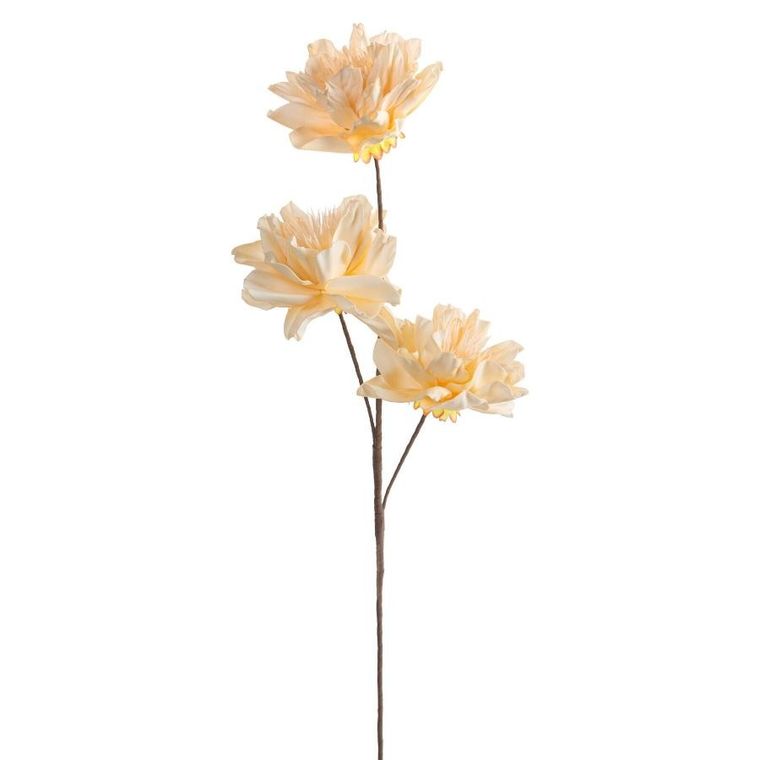 Eurofirany, kwiat flore, 13-63 cm, kremowy