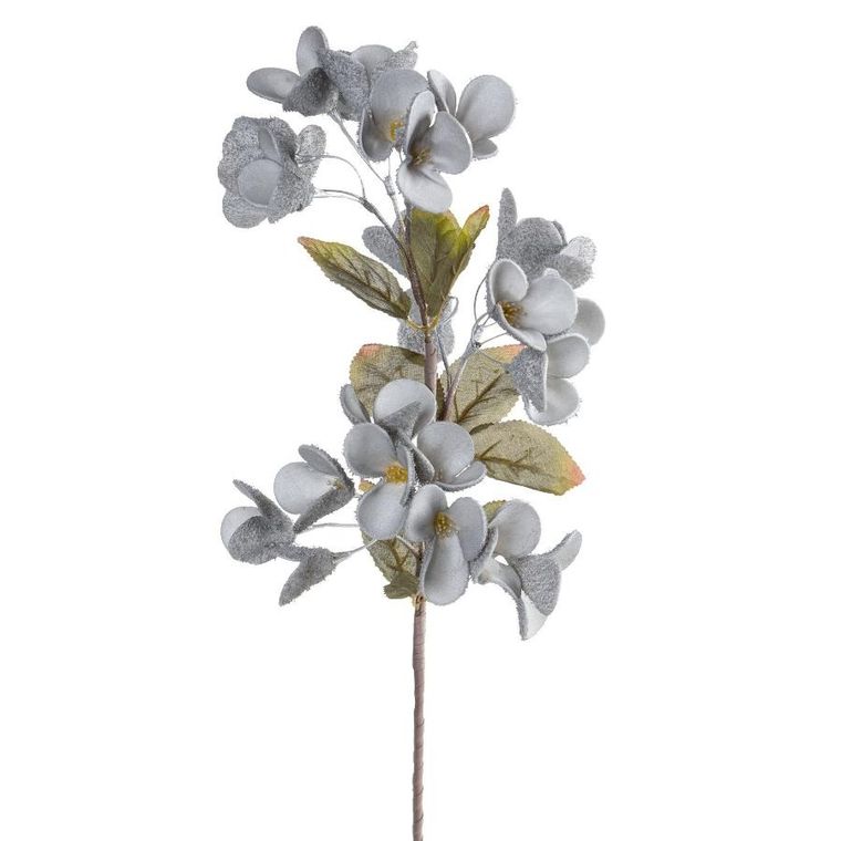 Eurofirany, kwiat flore, 17-70 cm, srebrny