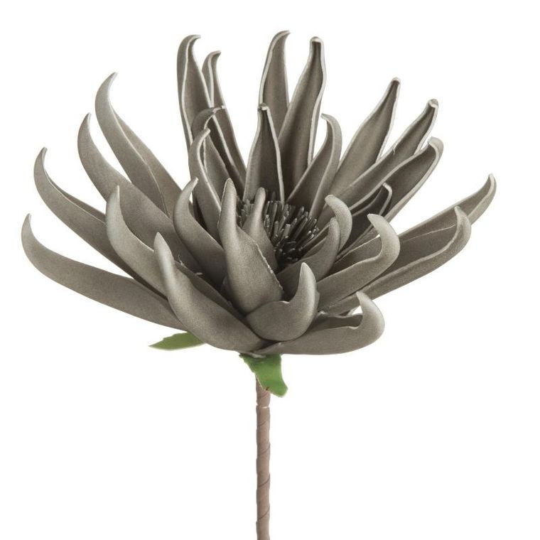 Eurofirany, kwiat flore, 22 cm, srebrny