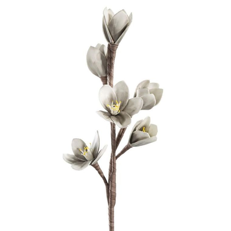 Eurofirany, kwiat Flore, 519 długość 68 cm, śr kwiat, 10 cm, srebrny