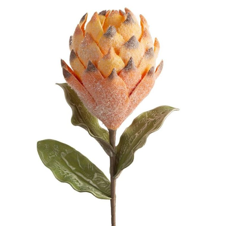 Eurofirany, kwiat Flore, 67 cm, pomarańczowy