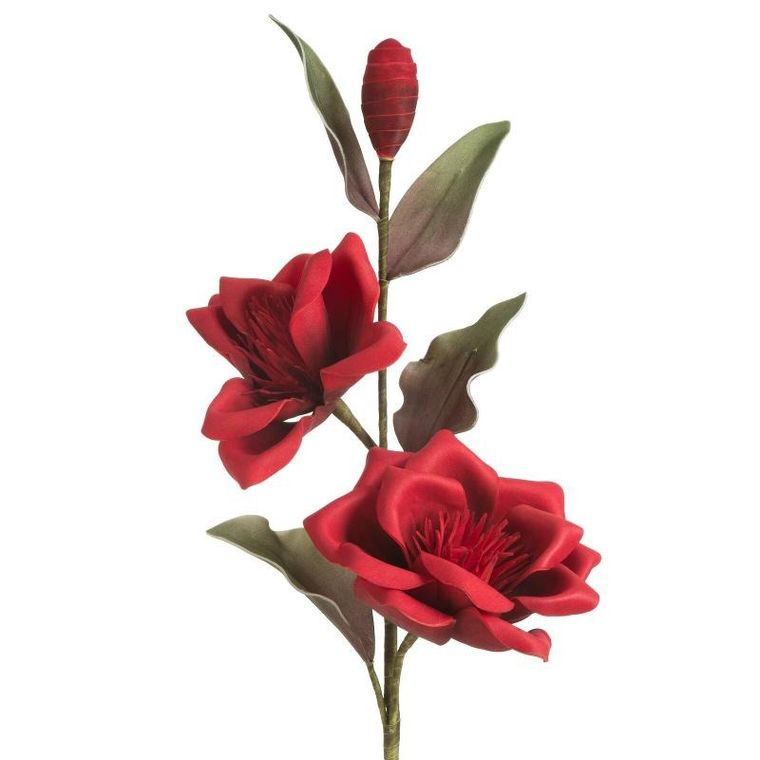 Eurofirany, kwiat flore, 68 cm, czerwony