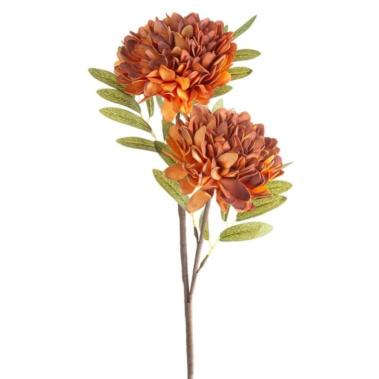 Eurofirany, kwiat flore, 72 cm, pomarańczowy