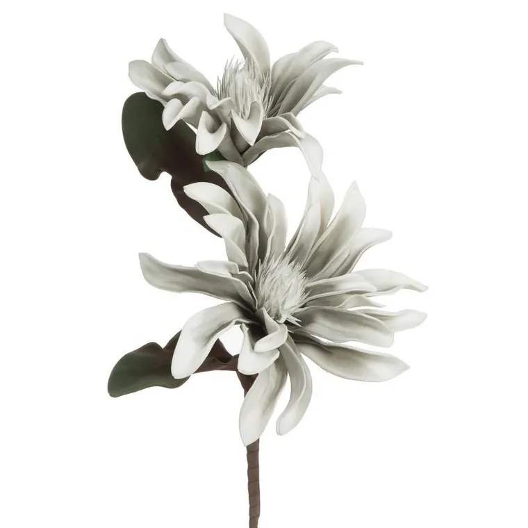 Eurofirany, kwiat Flore, 73 cm, srebrny