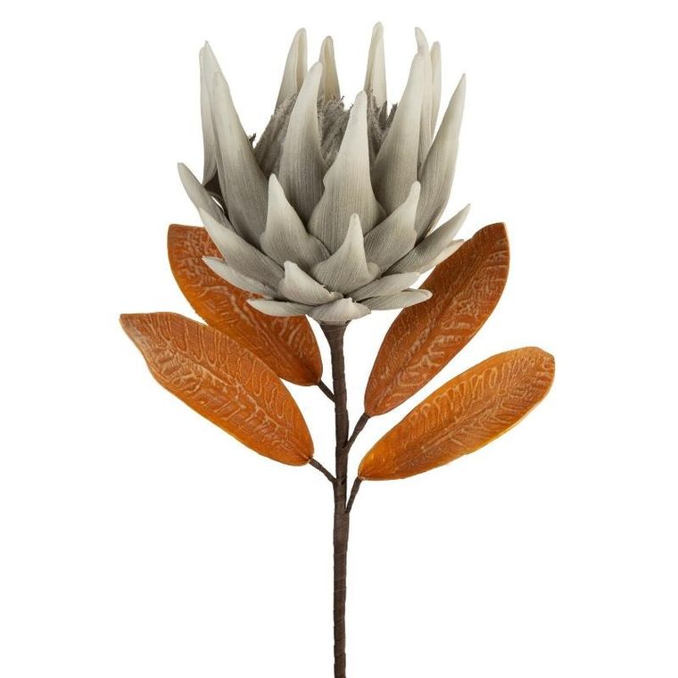 Eurofirany, kwiat Flore, 76 cm, popielaty