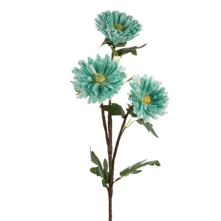 Eurofirany, kwiat Flore, 76 cm, turkusowy