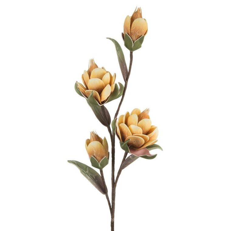 Eurofirany, kwiat Flore, 91 cm, jasnobrązowy