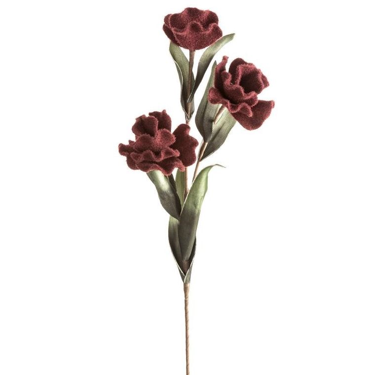 Eurofirany, kwiat flore, 94 cm, bordowy