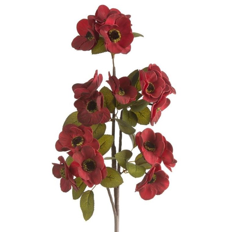 Eurofirany, kwiat Flore, czerwony