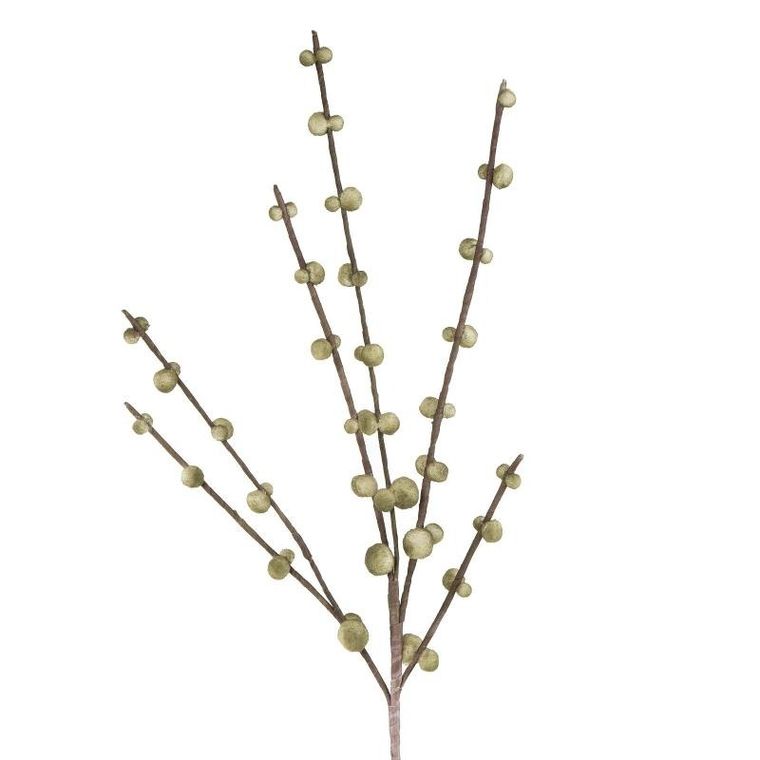 Eurofirany, kwiat Flore, długość 106 cm, długość ozdoba 56 cm, zielony