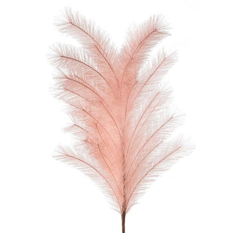 Eurofirany, kwiat Flore, długość 1cm, część ozdobna - pióropusz 50 cm, pudrowy róż