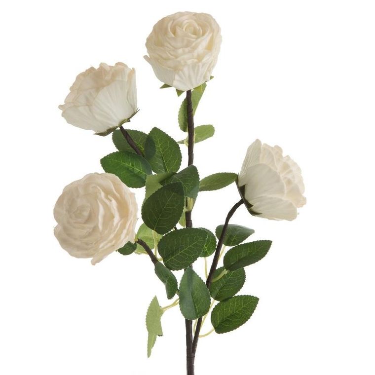 Eurofirany, kwiat Flore, kremowy