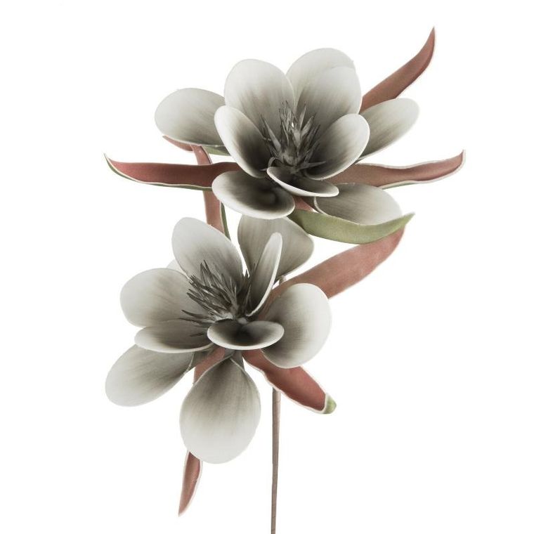 Eurofirany, kwiat Flore, popielaty