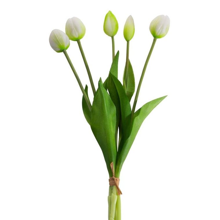 Eurofirany, kwiat natu, 41 cm, biały