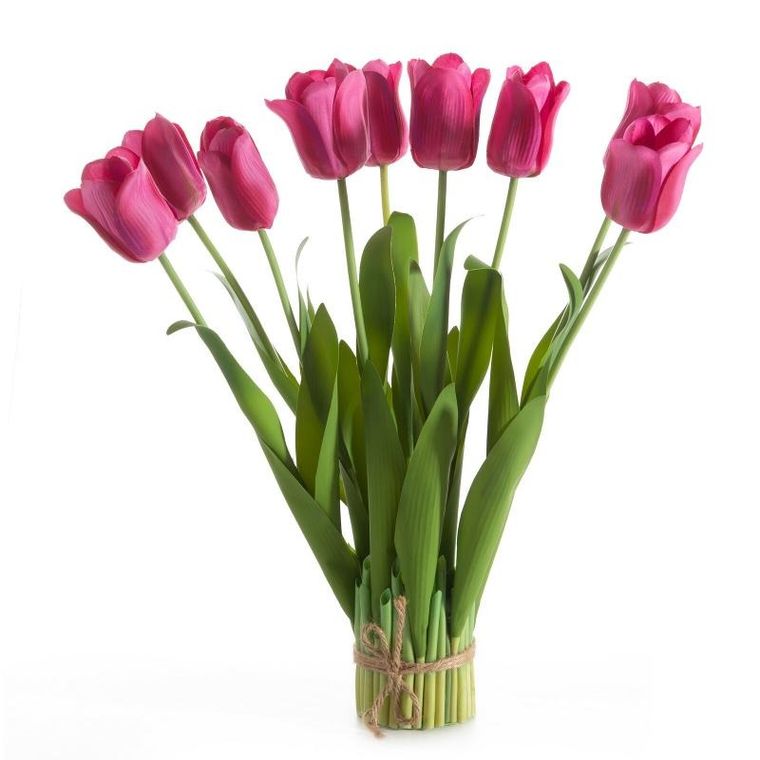 Eurofirany, kwiat natu, 46 cm, amarantowy