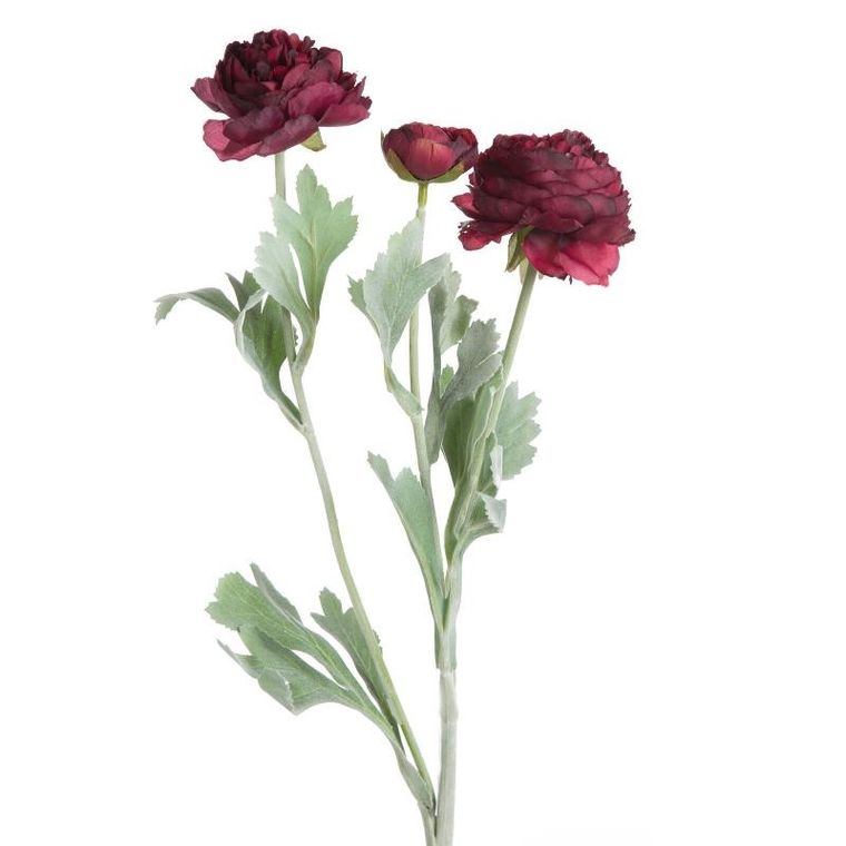 Eurofirany, kwiat Natu, 47 cm, bordowy