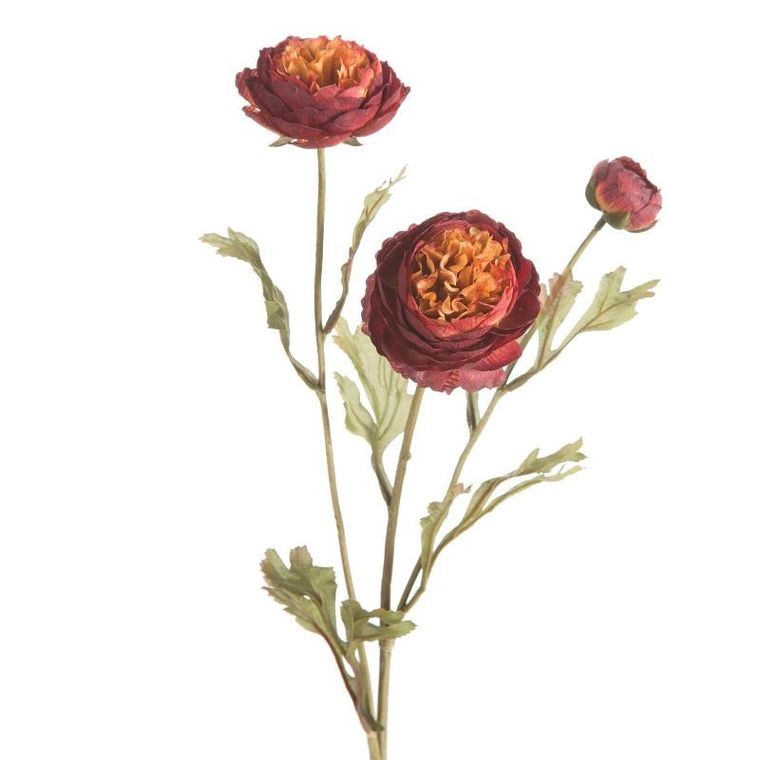 Eurofirany, kwiat Natu, 52 cm, bordowy