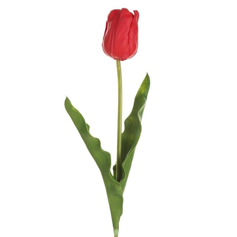 Eurofirany, kwiat natu, 56 cm, czerwony