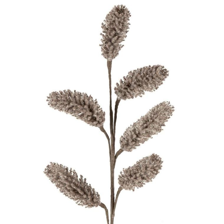 Eurofirany, kwiat Natu, 62 cm, ciemnobeżowy