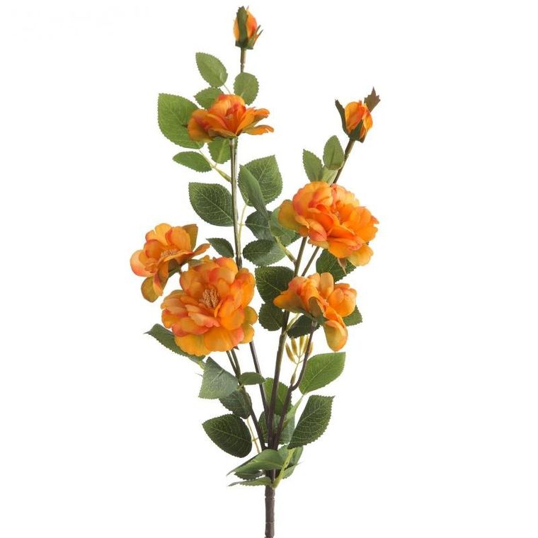 Eurofirany, kwiat Natu, 72 cm, pomarańczowy