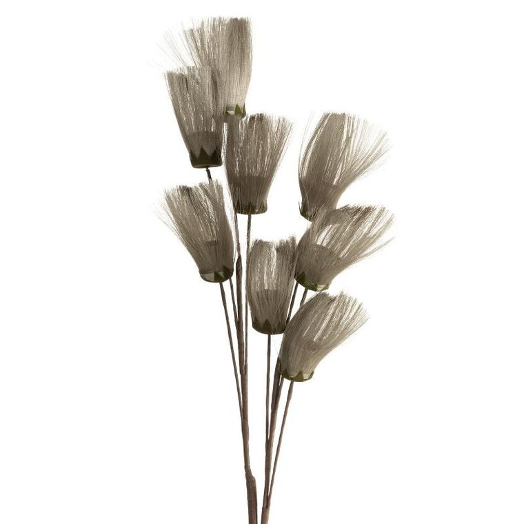 Eurofirany, kwiat natu, 80 cm, popielaty