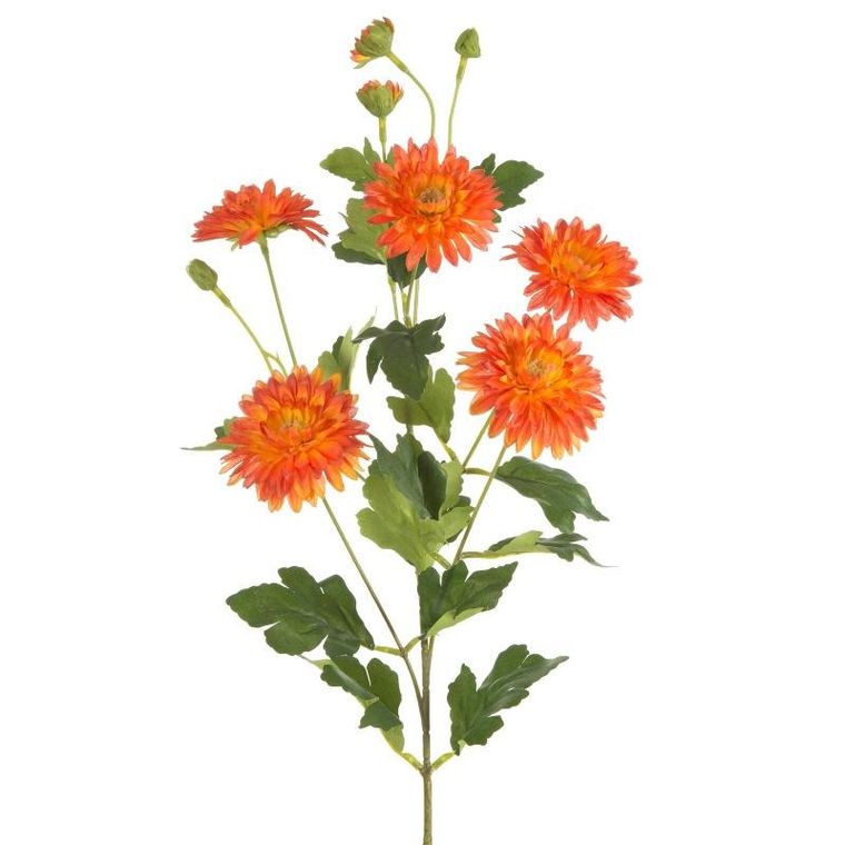 Eurofirany, kwiat Natu, 81 cm, pomarańczowy