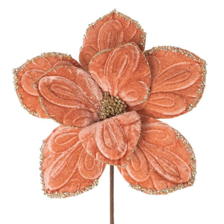 Eurofirany, kwiat świąteczny dekoracyjny, pudrowy róż