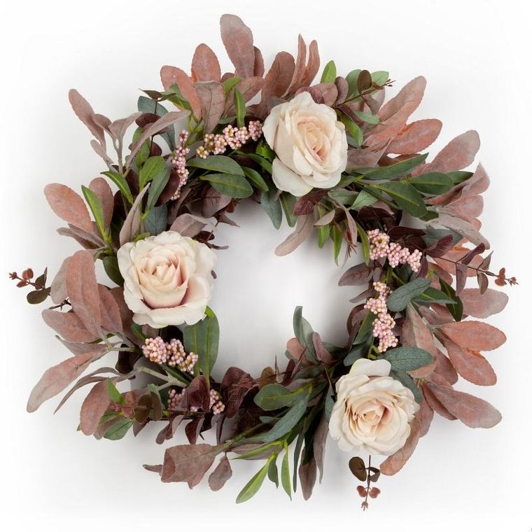 Eurofirany, kwiat wianek, 40 cm, zielony