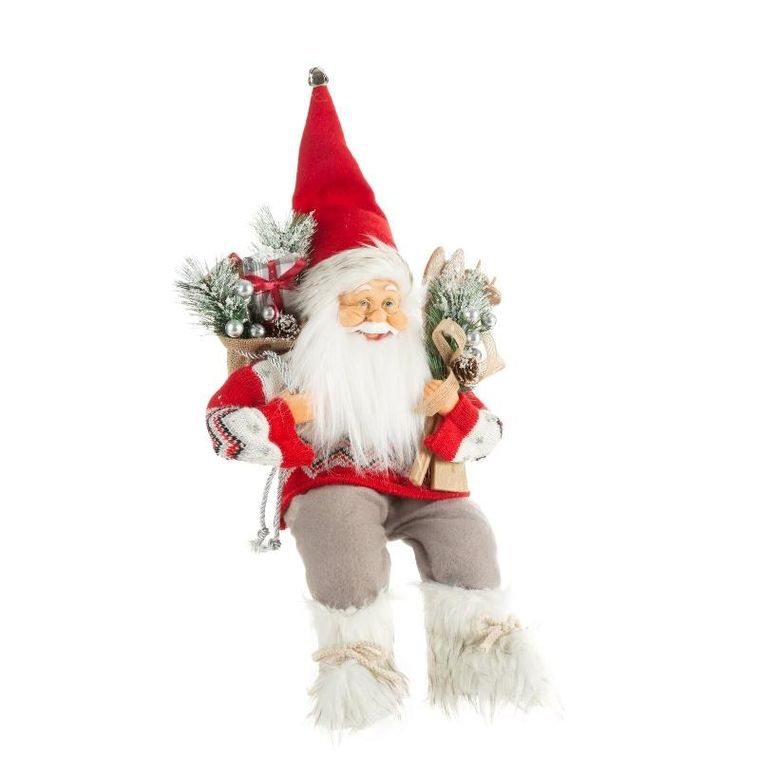 Eurofirany, Mikołaj, 27-16-40 cm, czerwony