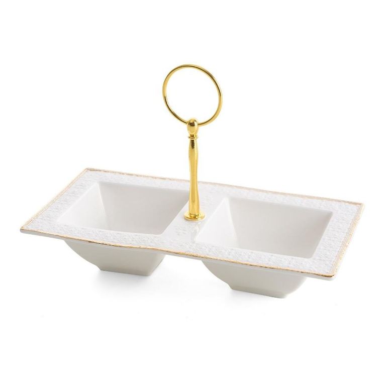 Eurofirany, misa dekoracyjna, Olivia, 23-23-5 cm, biały