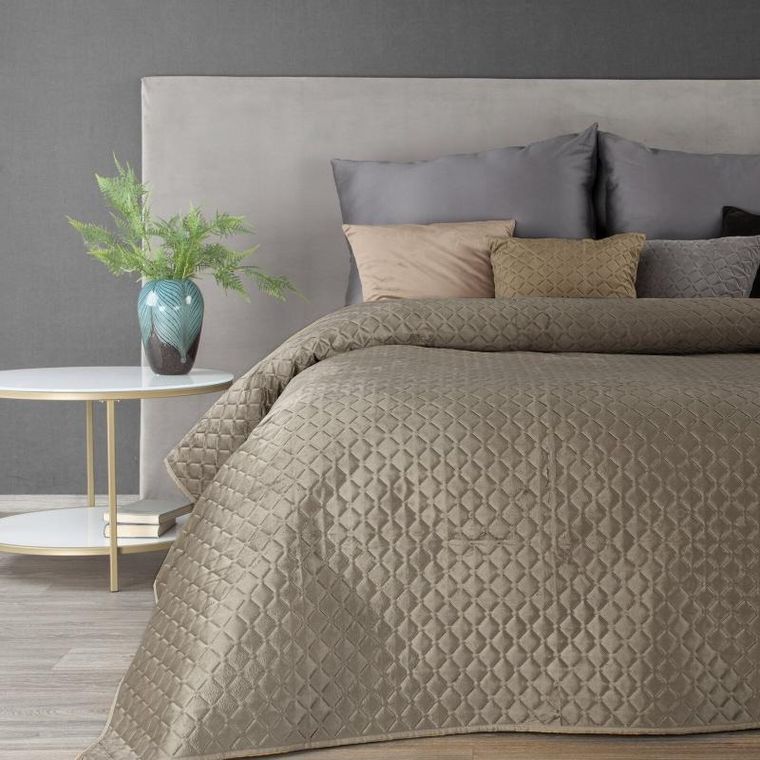 Eurofirany, narzuta Dimon, 200-220 cm, ciemnobeżowy