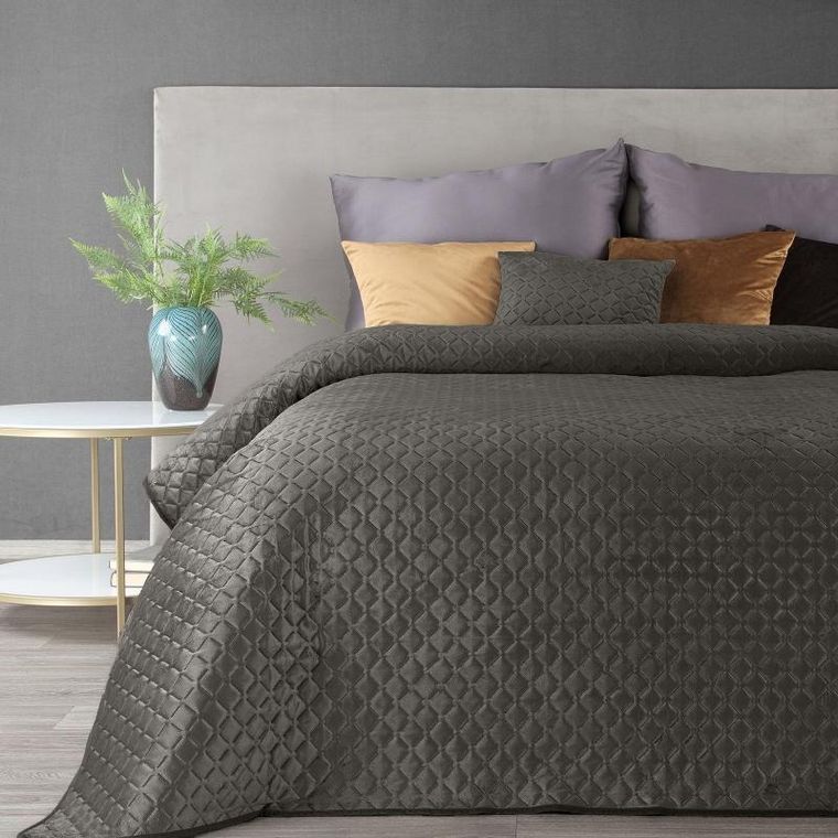 Eurofirany, narzuta Dimon, 220-240 cm, ciemnobeżowy