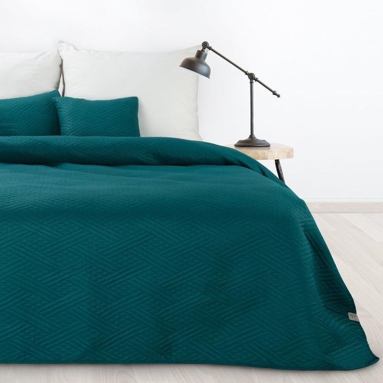 Eurofirany, narzuta, komplet, 200-220 cm, ciemnoturkusowy