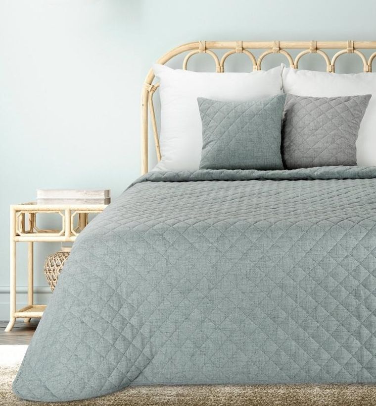 Eurofirany, narzuta len, 170-210 cm, miętowy