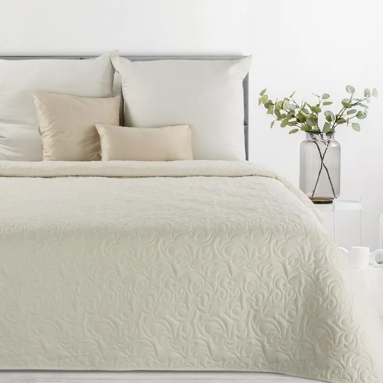 Eurofirany, narzuta len, 200-220 cm, kremowy