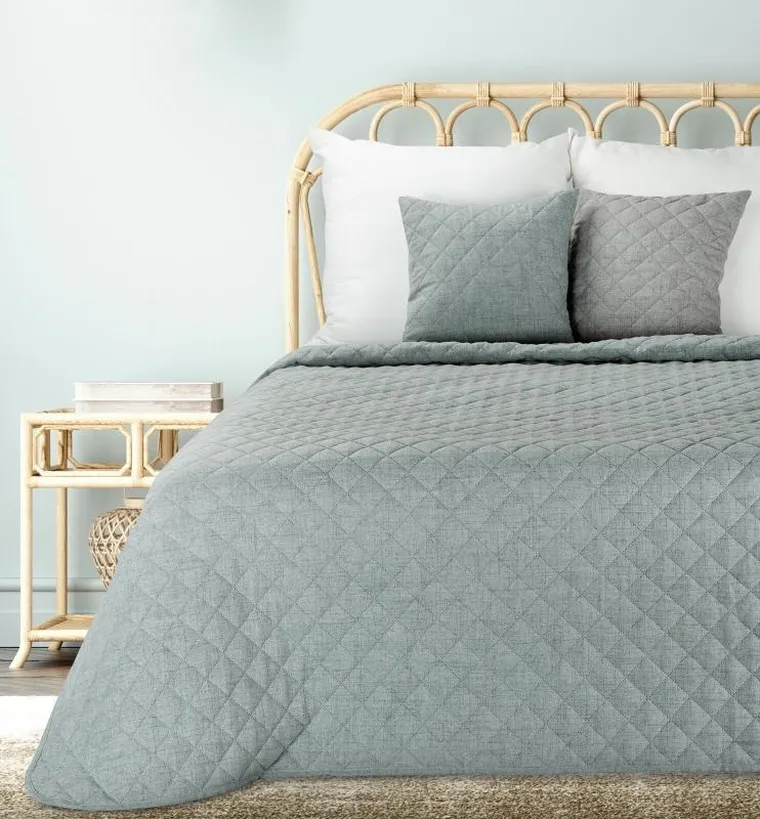 Eurofirany, narzuta len, 220-240 cm, miętowy