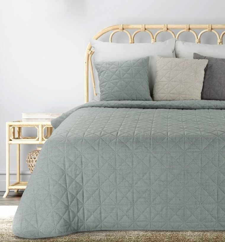 Eurofirany, narzuta len, 220-240 cm, miętowy