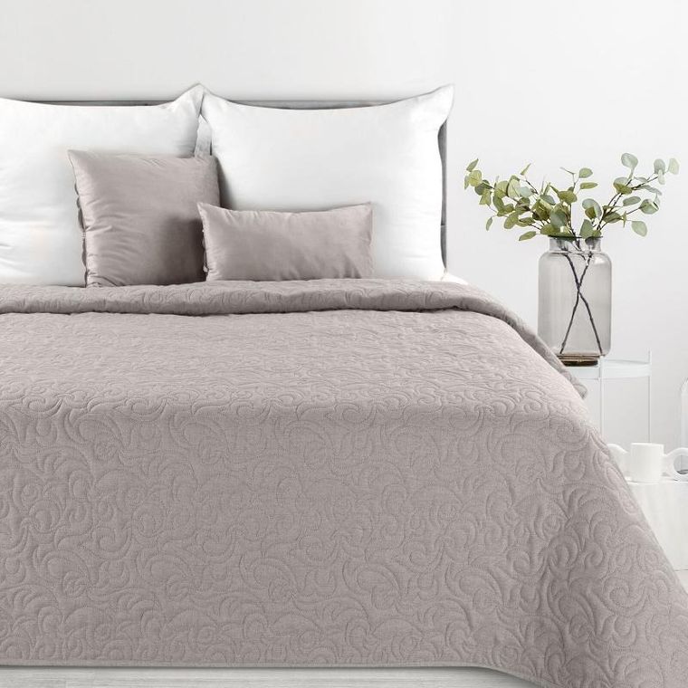 Eurofirany, narzuta len, 220-240 cm, popielaty