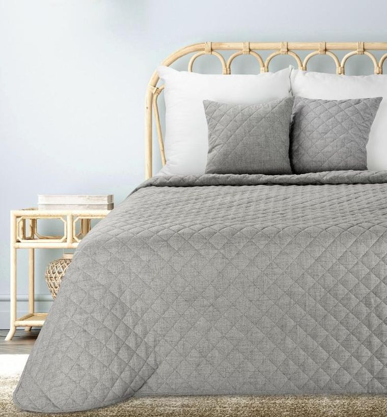 Eurofirany, narzuta len, 220-240 cm, stalowy