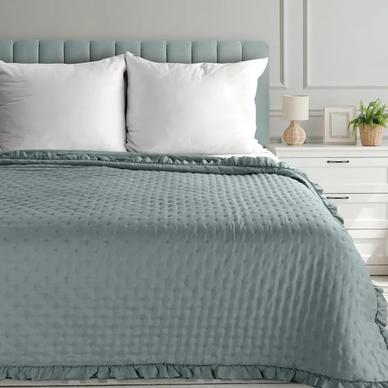 Eurofirany, narzuta, Libi, 220-240 cm, szałwiowy