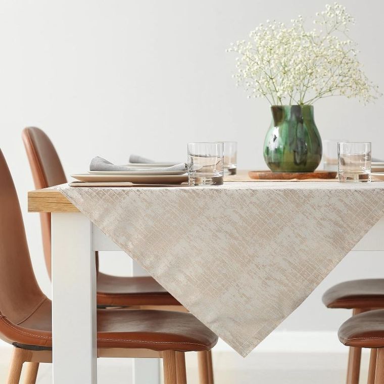 Eurofirany, obrus, Alina, 85-85 cm, beżowy