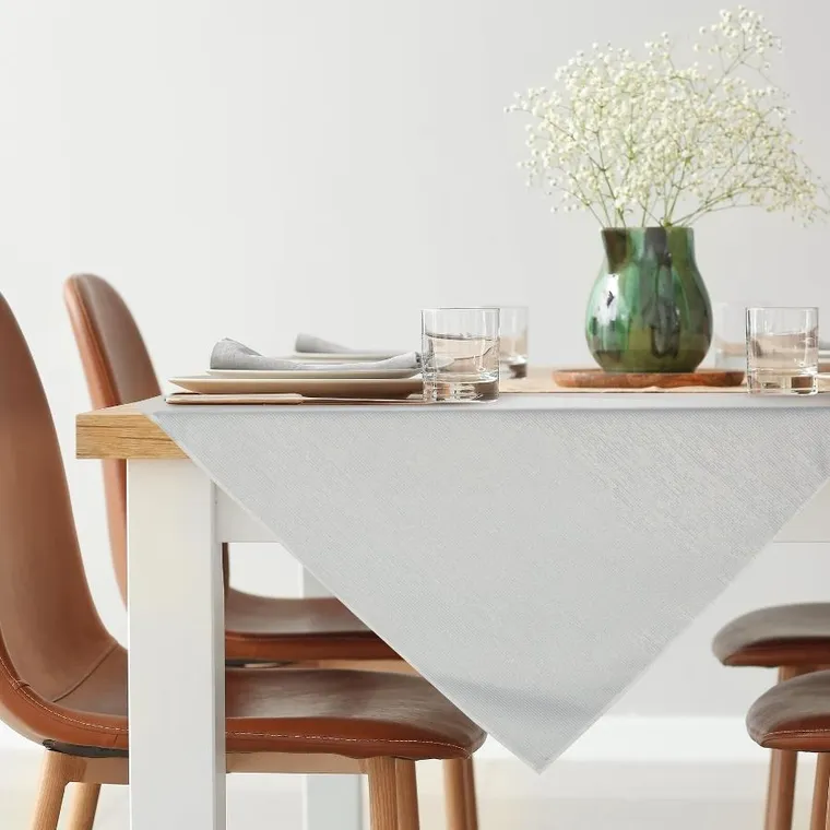 Eurofirany, obrus Alisa, 85-85 cm, biały