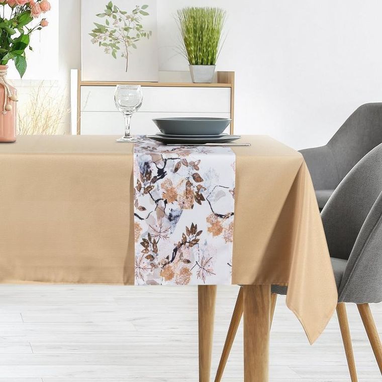 Eurofirany, obrus Anita, 140-220 cm, beżowy