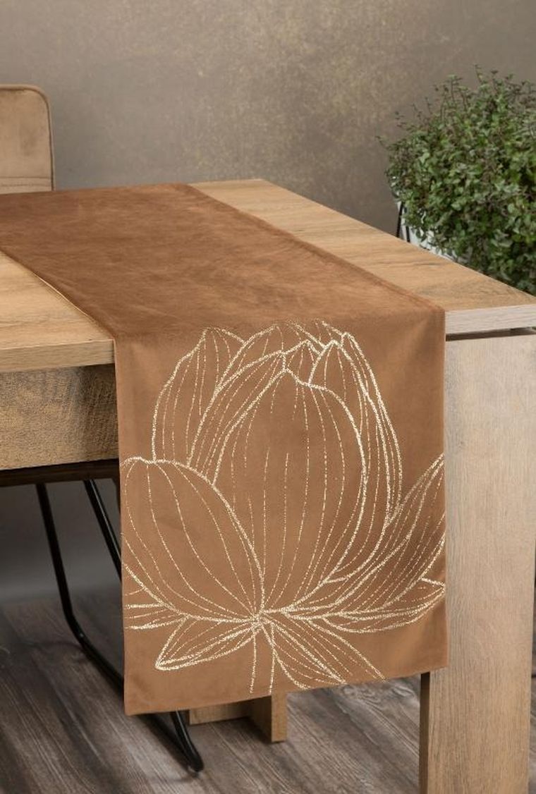 Eurofirany, obrus Blink, 35-220 cm, brązowy