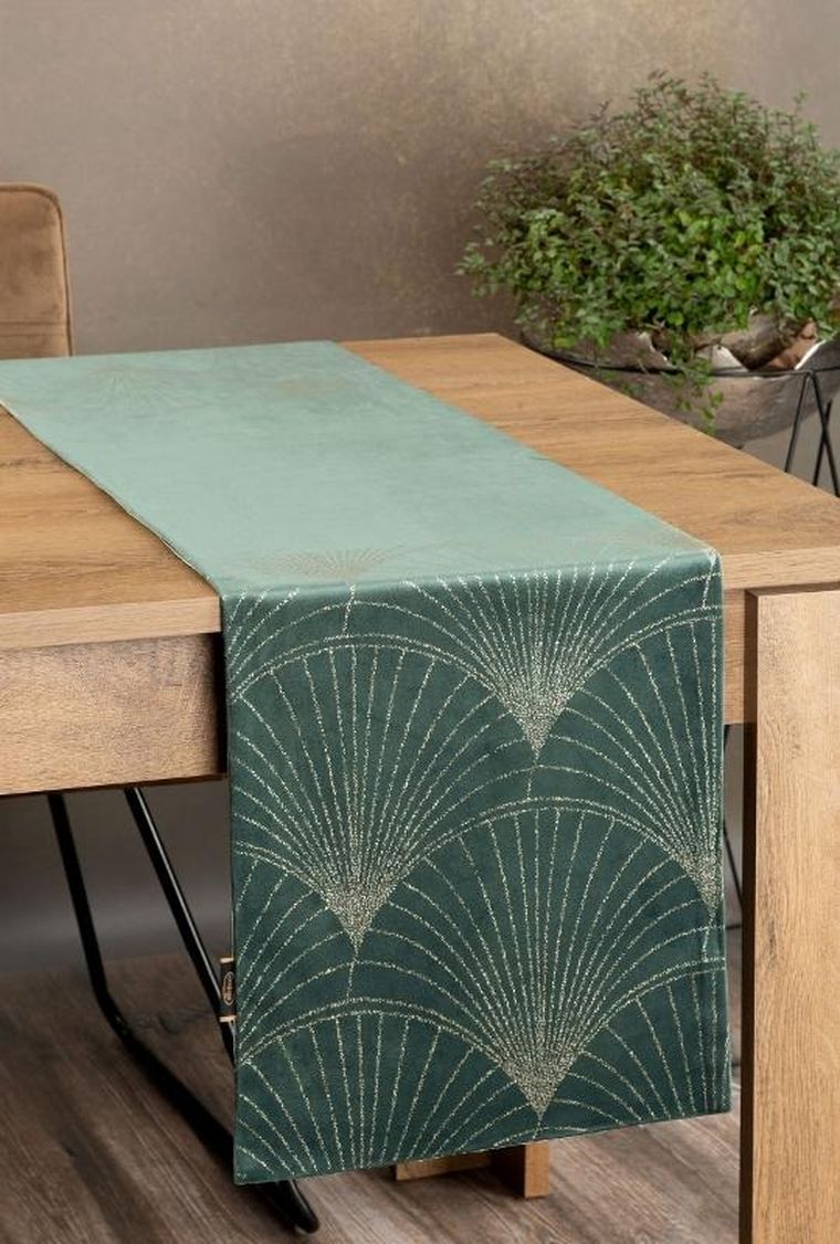 Eurofirany, obrus Blink, 35-220 cm, ciemnomiętowy