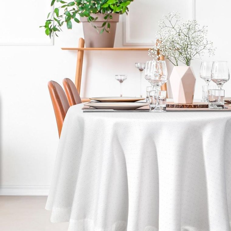 Eurofirany, obrus Ellen, 150 cm, biały