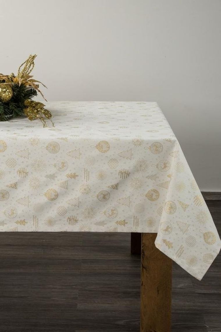 Eurofirany, obrus flash, 135-180 cm, złoty